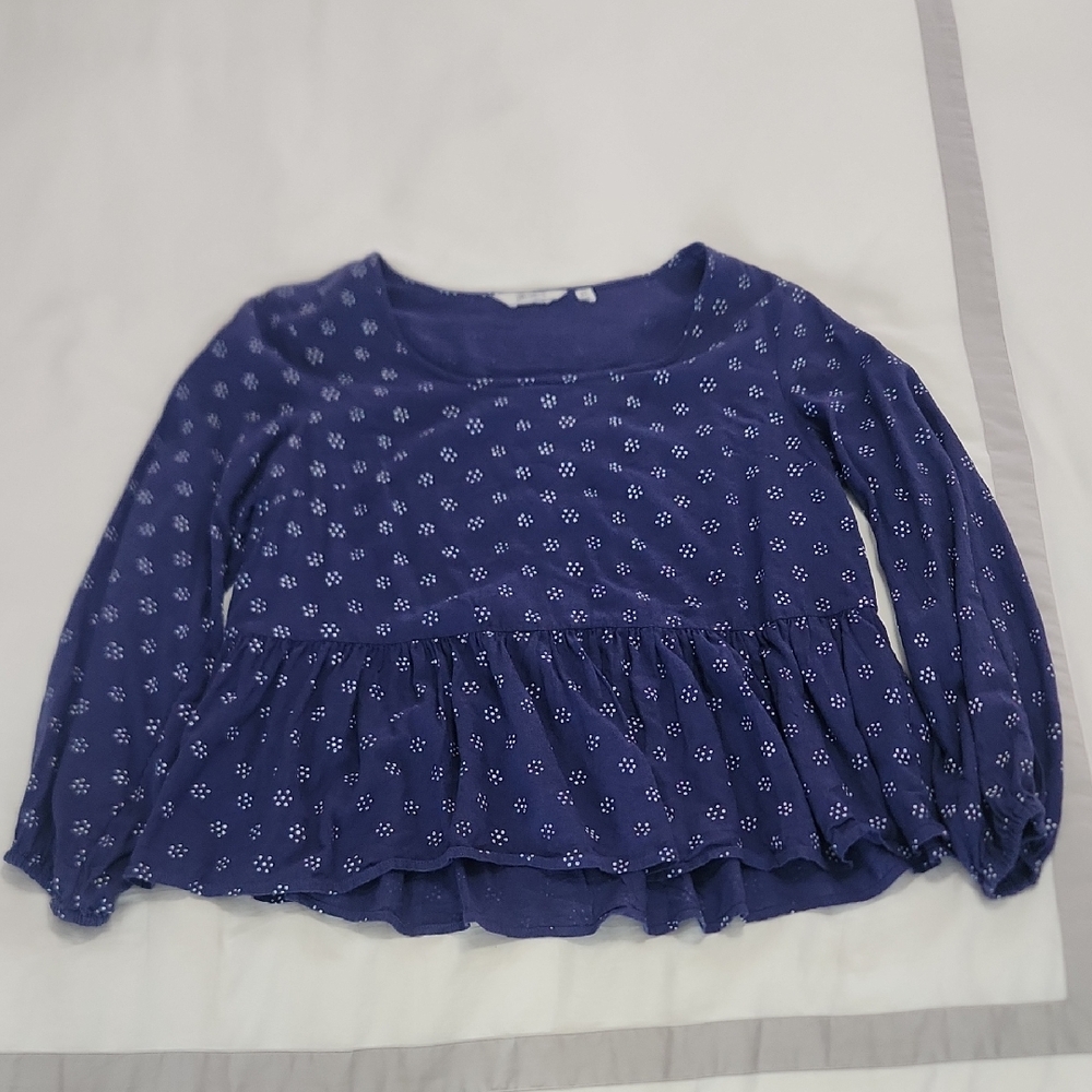 Candace Cameron Bure Navy Floral Women's Blouse